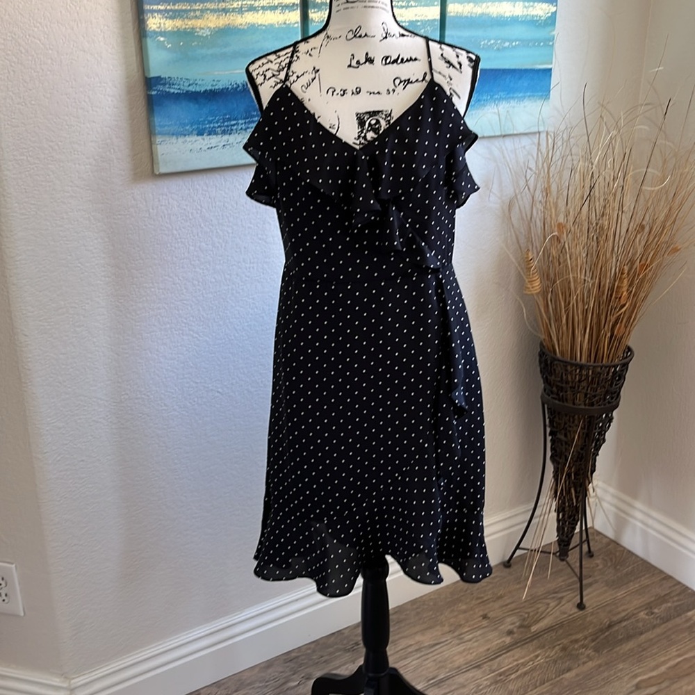 Banana Republic spaghetti strap polka dot dress